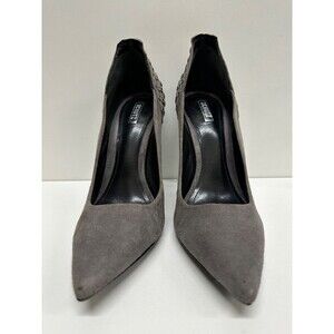 Shultz Pumps women size 9 B gray suede stiletto heel pointy shoes